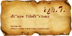Ősze Tibériusz névjegykártya